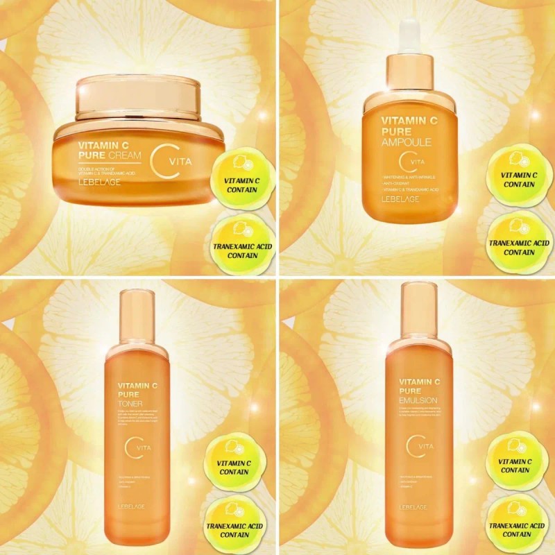 Set Tratamiento Facial Coreanas, Vitalizante De Vitamina C