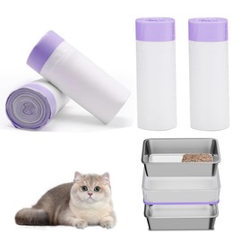 TIUUBT Sifting Litter Box Liners 40.9"x17.7" – 28 Count (4 Rolls), Cat Litter Bags for Pine Litter,Fits Stainless Steel Sifting Boxes up to 23.6" x 15.7", Cat Accessories