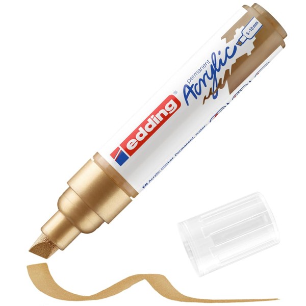 edding 5000 acrylic marker broad - gold - 1 waterproof