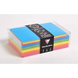 Clairefontaine - Ref 20811C - Pollen Card and Envelope Correspondence Set (Set of 40) - 82 x 128mm Sized, Assorted Colours, Inkjet & Laser Compatible - Summer Colours