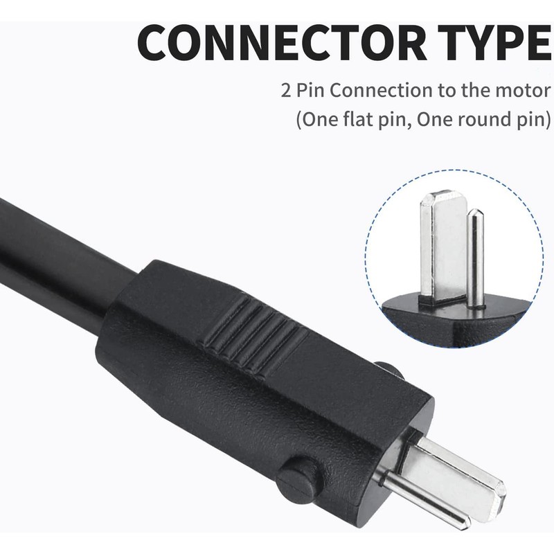 J-ZMQER 6.6ft Extension 2-Pin Sofa Recliner DC Output Cable Power