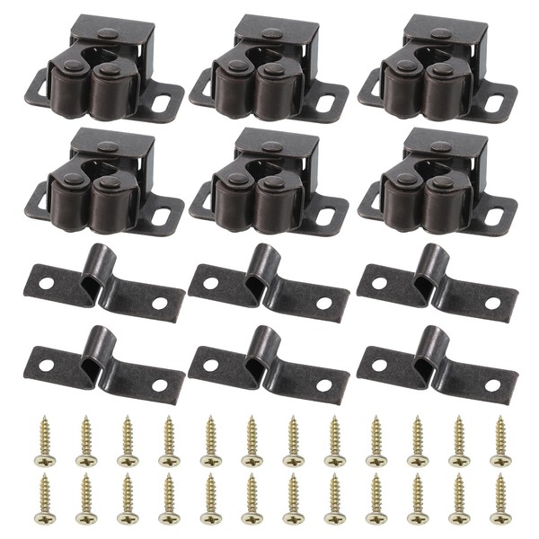 PATIKIL Cabinet Latch Double Roller Catch, 6 Pcs Stainless Steel