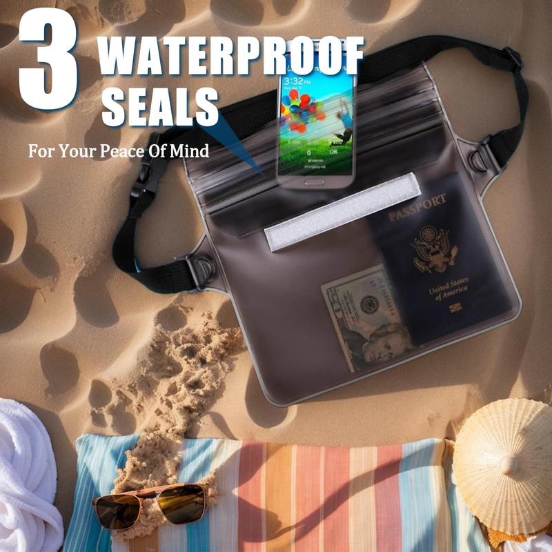 Waterproof Pouch Bag Case, Waterproof Pouch Bag with Adjustable Waist
