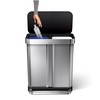 simplehuman 58 Liter / 15.3 Gallon Rectangular Dual Compartment Recycling