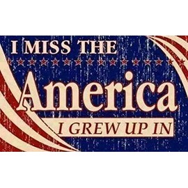 Lenrius I Miss The America I Grew Up in Tool Box Metal Sign 12"x8"