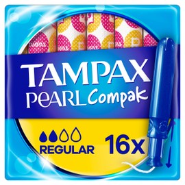 Tampax Tampax Pearl Compak Regular Tampons With Applicator X 16, Tampaxs N1 Combination Of Comfort, Protection And Discretion
