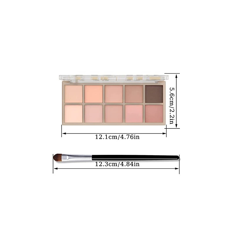 10 Colors Eyeshadow Palette Smooth Matte Nude Eye Makeup Palette,High
