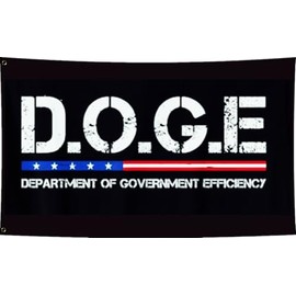 JOLCAHEU D.O.G.E. Doges Department of Government Efficiency Flag 3x5FT,Flags with 2 Brass Grommets,Durable Polyester.