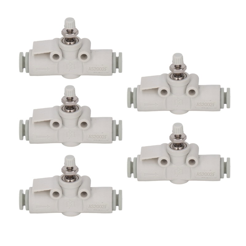 5PCS Throttle Valve Straight Through PVC Regulating Valve Pneumatic Fittings
