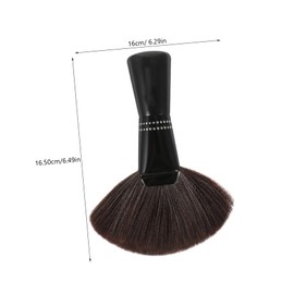 Healvian Fan Shape Nylon Bristles Makeup Brush Acrylic Rhinestone Alloy Handle Facial Cosmetics Foundation Blending Face Powder Brush Professional