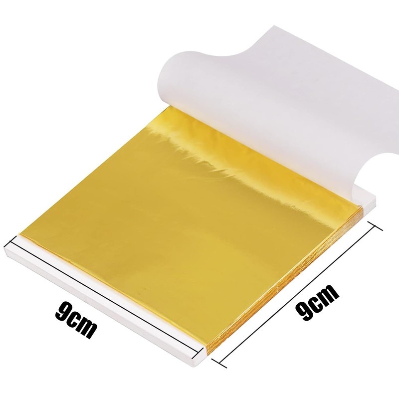 MKUCCD 200 Sheets Imitation Gold Leaf, Gold Foil Sheets for