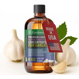 Liquid Power Garlic Fertilizer - Professional Liquid Plant Food for Garlic - Fast-Acting Concentrate for Growth, Strong Roots & High-Yield Harvest - 8 oz - Indoor & Outdoor Use