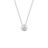 S.Leaf Birthstone Necklace for Women Cubic Zirconia Necklace Sterling Silver