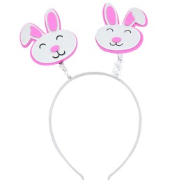 Storm&Lighthouse 4x Bunny Easter Head Boppers with Glitter Headband Easter Rabbit Headband Kids Deely Boppers Fancy Dress