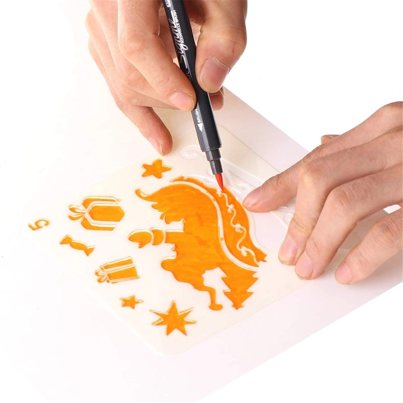 Stencil Sheets Christmas Stencil Template Drawing Stencil Plate Planner Scrapbooking