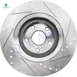 PM Auto Set of 6 Front Drilled Slotted Disc Brake Rotors-Ceramic Brake Pad kit For 2015-2021 Lexus NX300h