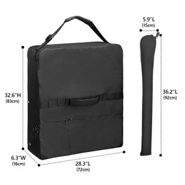 Gasadar Dog Playpen Storage Bag Fits 28.3" L x 6.3" W x 32.6" H Foldable Exercise Pet Playpen Dog Fence Stores 8 Panels and 9 Stakes with Shoulder Pad,Shoulder Strap and Adjustment Buckle Black