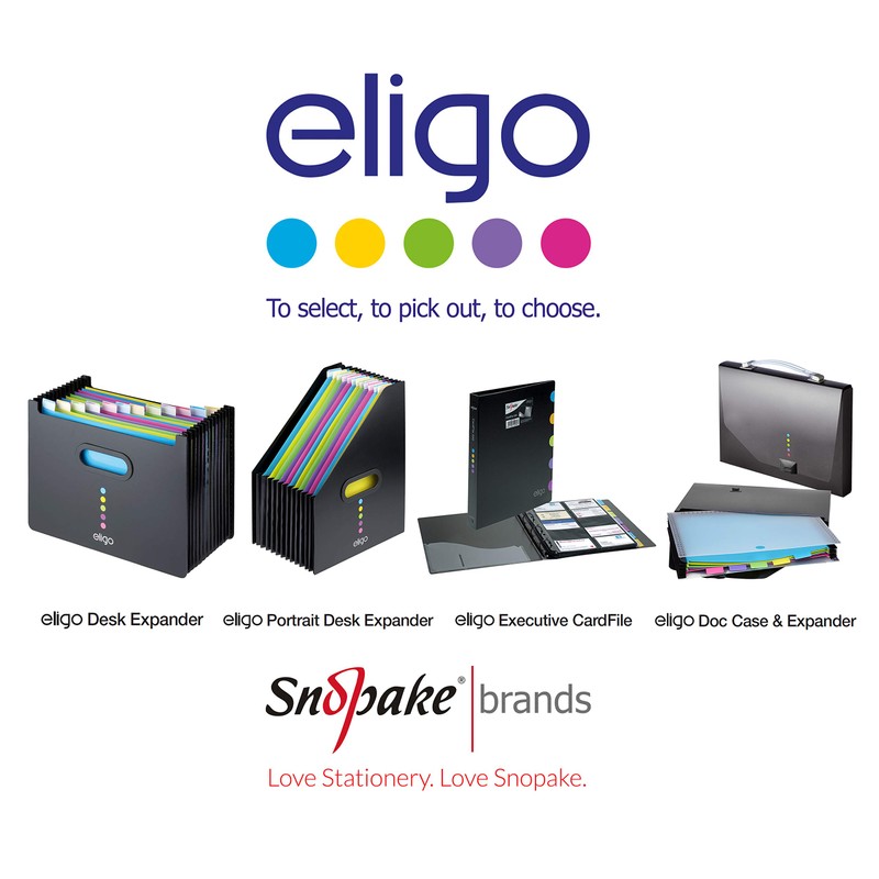Snopake A4 Eligo Executive CardFile for 500 Business Cards –
