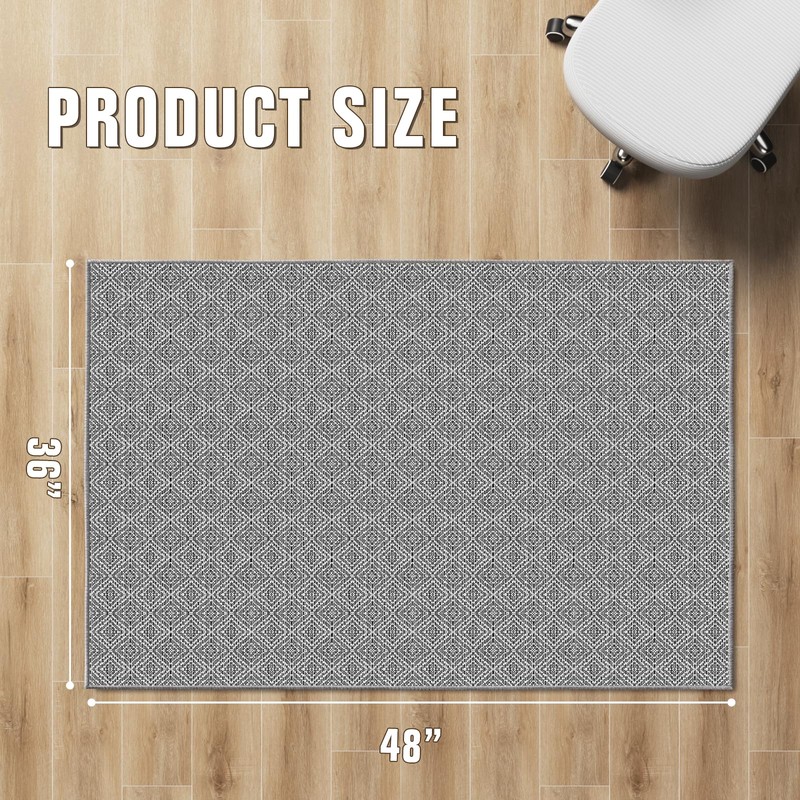 KMAT Office Chair Mat, 36x48in Heavy Duty Hardwood/Tile Floor Protector,