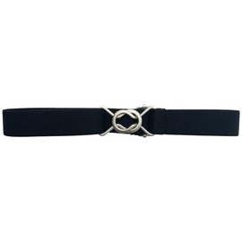 Grandios GD-EIGHT-KBELT Elastic Kids Belt, Elastic Belt, For Boys, Girls, Stylish, Kids Belt, Elementary School Students, One Size Fits All, solid black