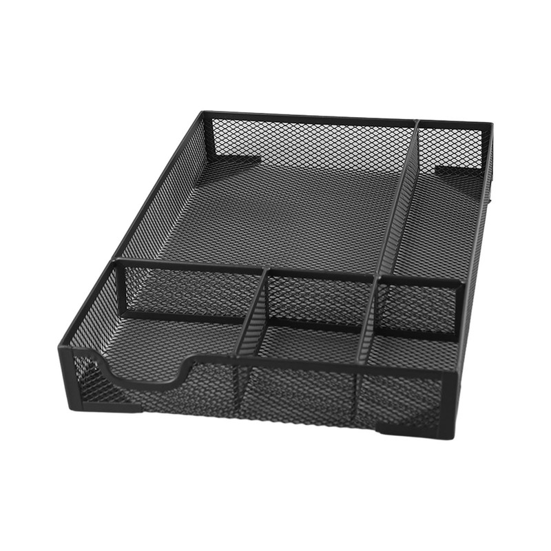 Metal Mesh Drawer Organizer Tray 5 Grids Multipurpose Stable Prevent