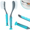 com-four® 3-Piece Washing Up Brushes and Scrubbing Brush Set -