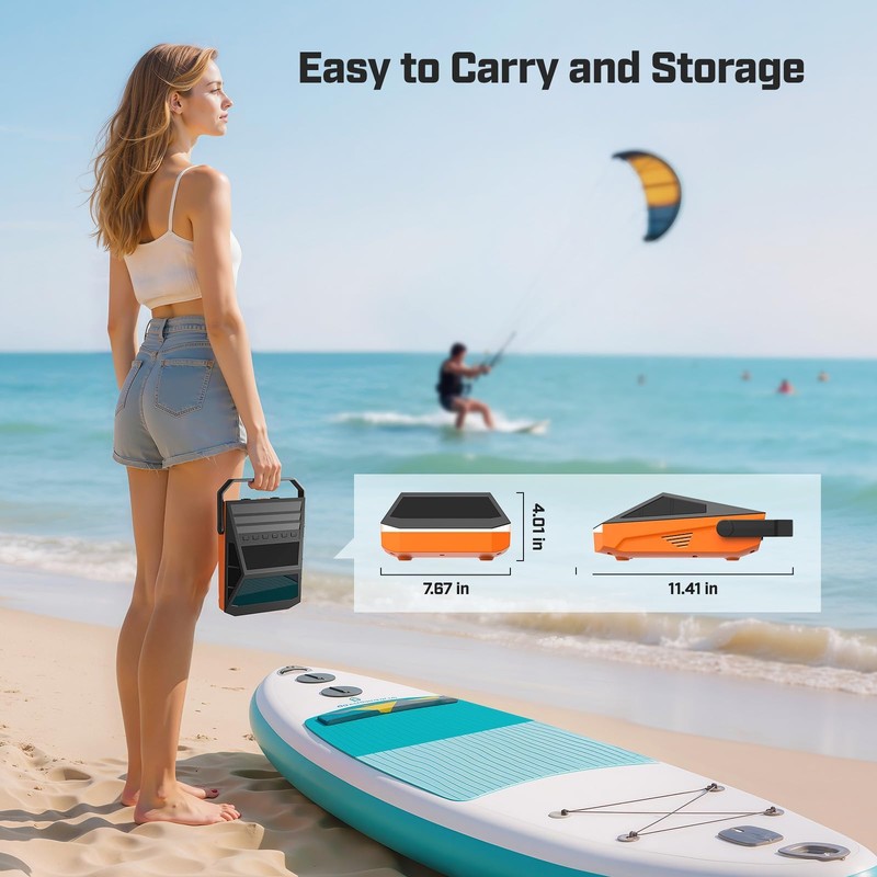 50PSI Paddle Board Electric Pump, Portable SUP Pump with Inflate