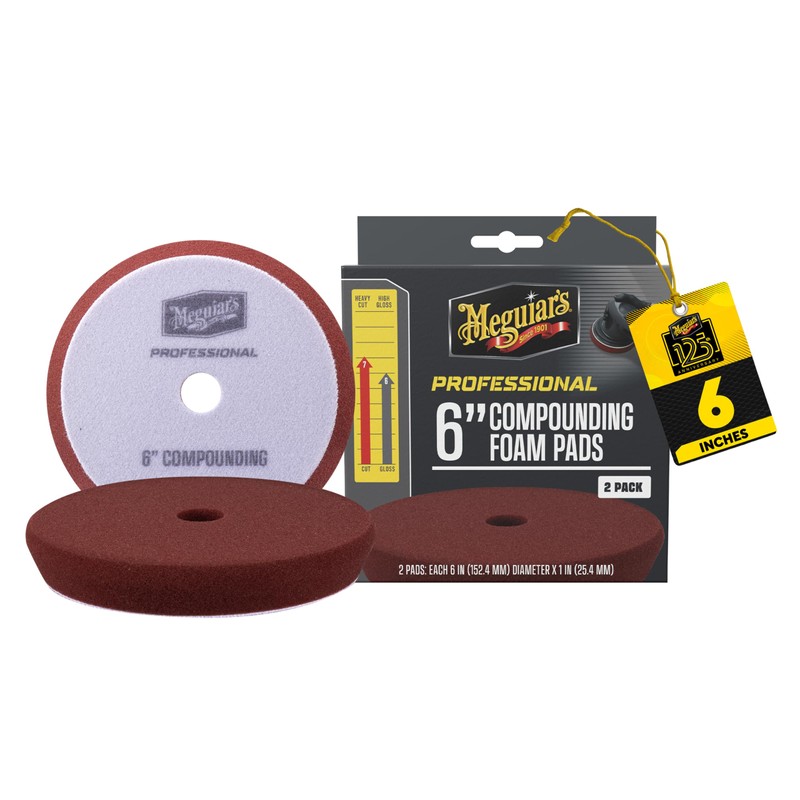 Meguiar's, Almohadillas de Espuma para Pulido Profesional 6", M6CFP2, 2pz.