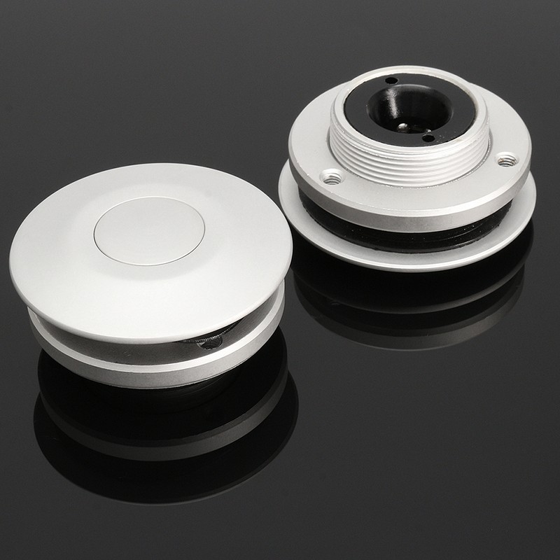 Universal Push Button Billet Hood Pins Lock Clip Kit Aluminum