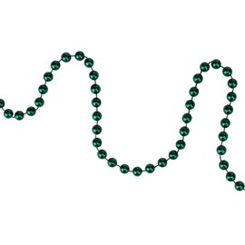 Northlight 15' x 0.25" Shiny Metallic Aqua Green Faceted Beaded Artificial Christmas Garland - Unlit