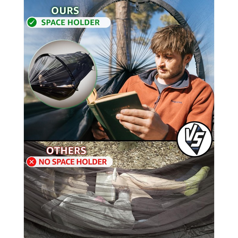 Sunyear Camping Hammock with Net - Double&Single Hammock with House-Like