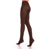 Lady Sofia Soft Microfiber Opaque Tights 100 Denier (XL, Brown)