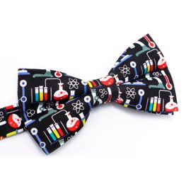 OCIA Cute Pattern Pre-tied Bow Tie Adjustable Bowties for Adult & Children Black White Blue Red Yellow (Chemistry)