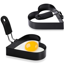 Egg Rings Stainless Steel 2 Pieces Egg Mould Fried Egg Mould for Pan Omlette Pan (L2)