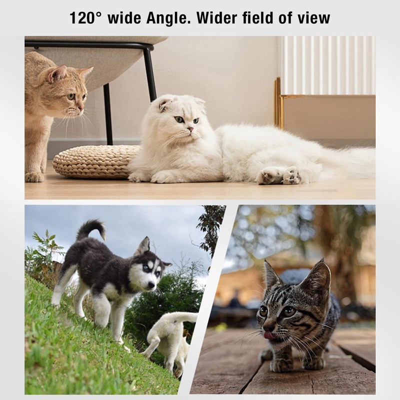 Cat Collar Camera, 1080P HD Dog Tracker Collar, Mini Action