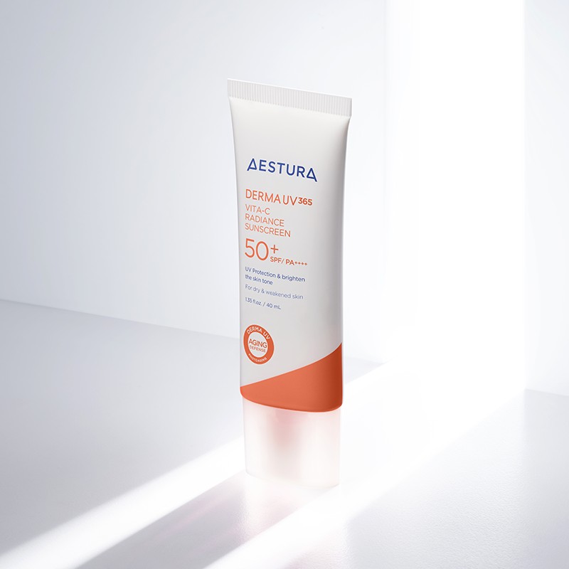 Astra [에스트라][더블] 더마UV365 비타C 광채수분 선크림 40mlX2개 SPF50+ PA++++(본품 1개