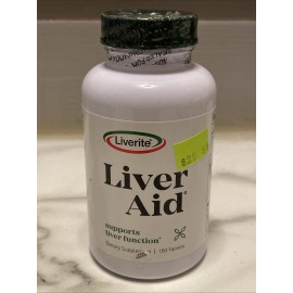 Liverite Liver Aid Supports Liver Function 150 Tablets Supplement Exp 5/2027