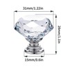 Clear Crystal Drawer Knobs, Diamond-Shaped Acrylic Cabinet Knobs Pulls for
