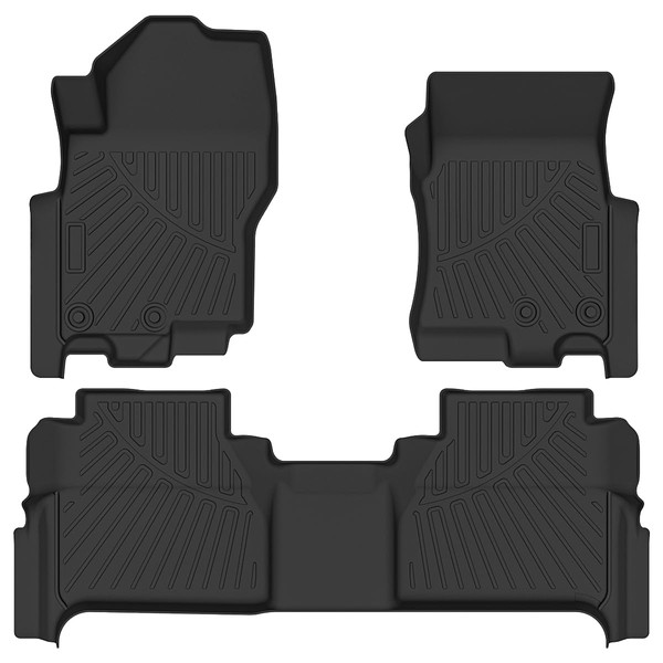 Aublinto 3PCS Car Floor Mats All Weather Waterproof Anti-Slip Floor