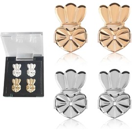 2 Pairs Hypoallergenic Earring Backs Prevent Heavy Earrings from Falling Off Safety Clasps for Heavy Earrings (Gold & Silver)