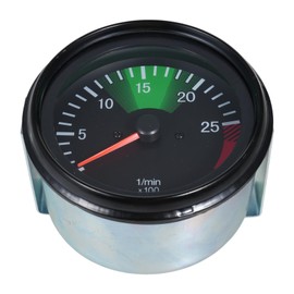 xinyee 12V Tachometer Gauge 3.75inch 0-2500RPM/min Tachometer 637HZ Car Motorcycle Tachometer Gauge Replacement for 100mm Modified Instrument Panel