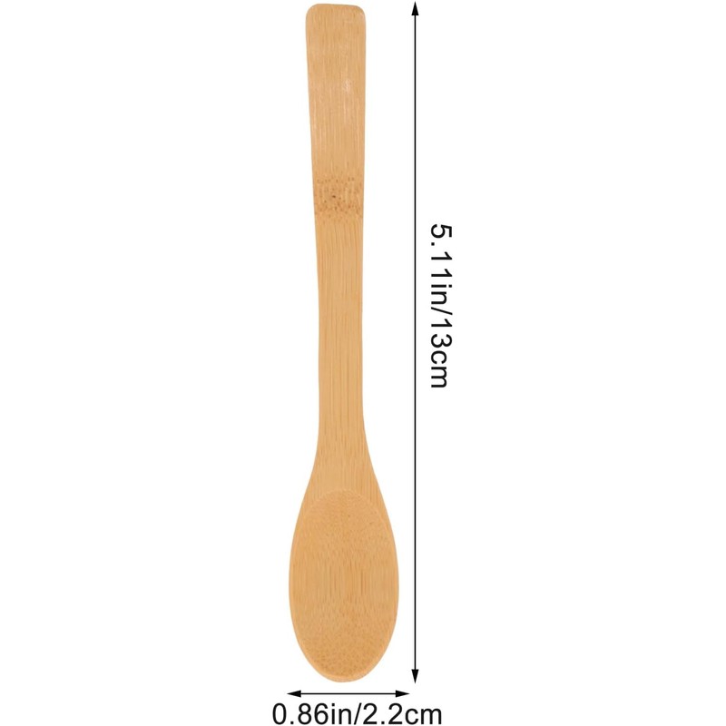 Mix&Home Cucharas de Bambú para Agitador de Café, 6 Piezas,