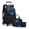 Primary Junior High Boys Rolling Backpacks Wheeled Bags Trolley School