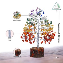 Seven Chakra Tree of Life, Crystal Bonsai Tree for Healing Meditation Chakra Crystals, Gemstone Tree, Feng Shui Decor, Home Office Desk Accessories, Spiritual Gifts, Crystal Decor, Healing Crystals