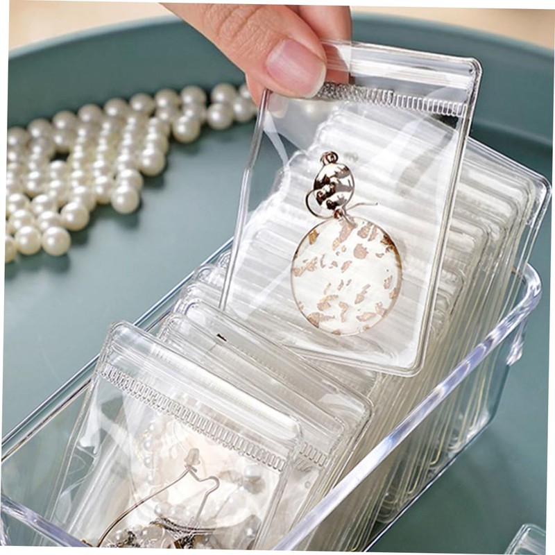COHEALI Jewelry Storage Pouches 100 Pack Sealing Zipper Bags for
