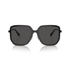 COACH Women's HC8401D Square Sunglasses, Black/Grey Solid, 64 mm