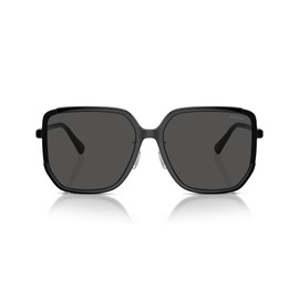 COACH Women's HC8401D Square Sunglasses, Black/Grey Solid, 64 mm