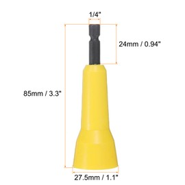 sourcing map 2pcs Wire Twisting Tool for Drill, Electrician Wire Twisting Tool, Electrical Wire Twisting with 1/4 Inch Hex Shank for Cable Wire Quick Twisting, Yellow