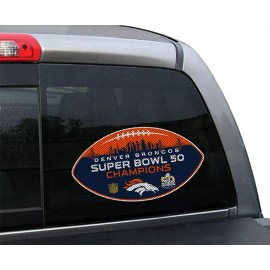 Fremont Die Denver Broncos Super Bowl 50 Champions 12 Inch Preforated Window Film Decal...