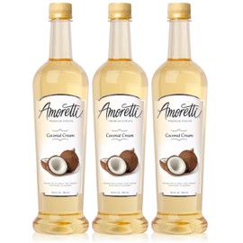 Amoretti Premium Coconut Cream Syrup 750ml 3 Pack